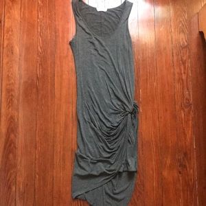 Gray wrap dress